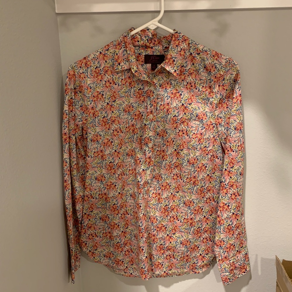 J Crew floral blouse - liberty arts fabric